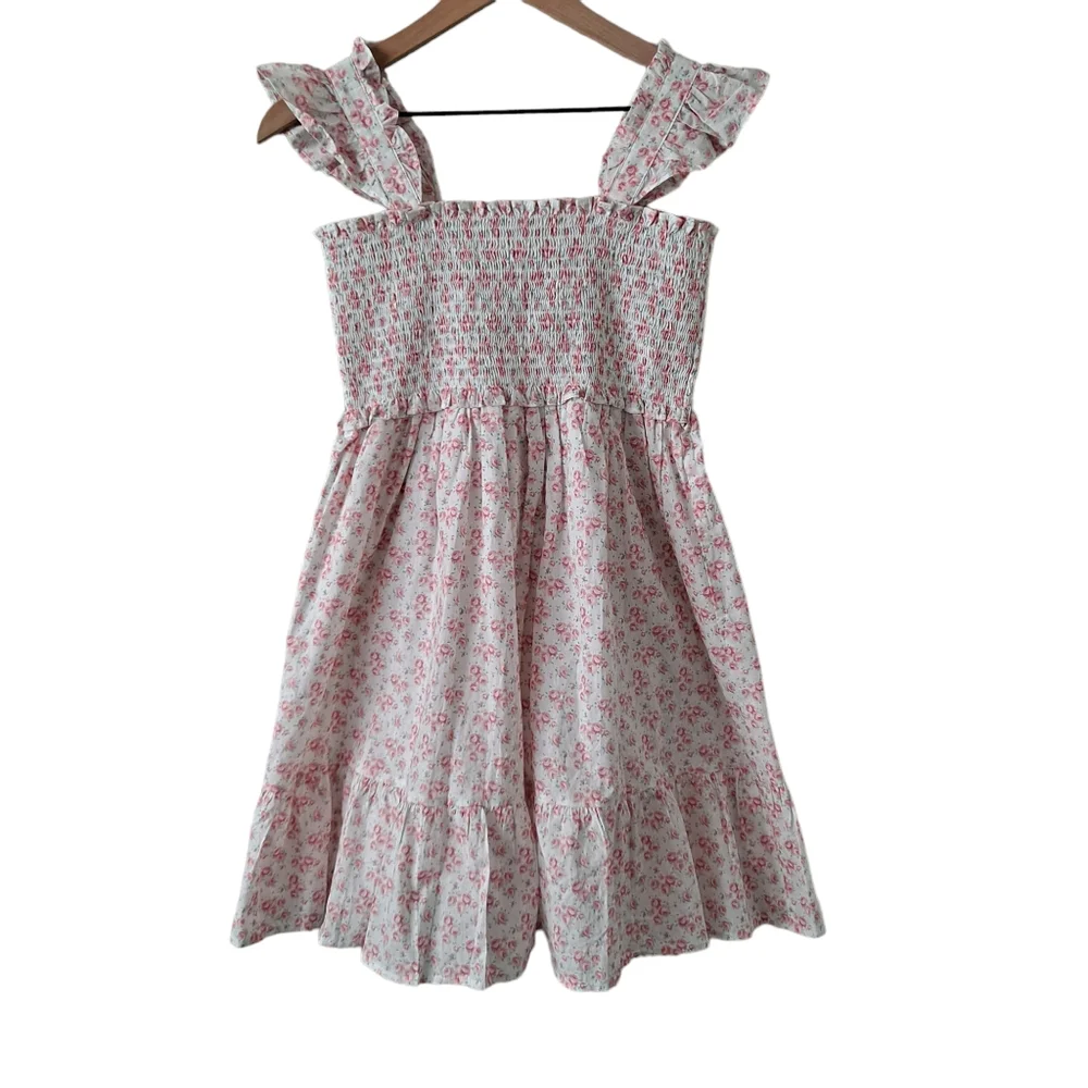 Janie and Jack The Emily floral smocked Sundress Dress Petal pink - Picture 5 of 9